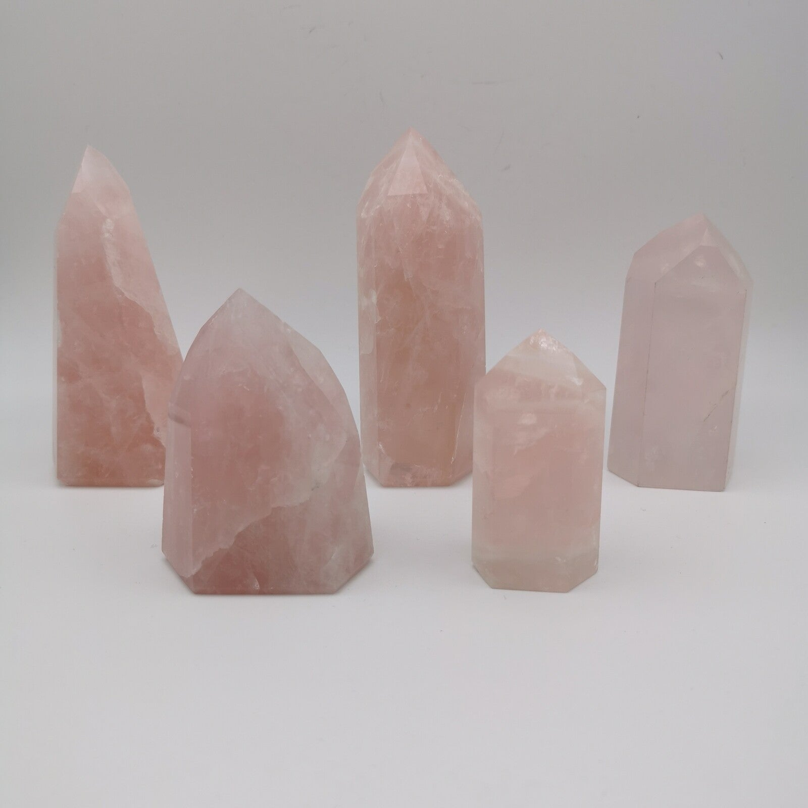 Lot de 5 Pointes Quartz Rose n°5