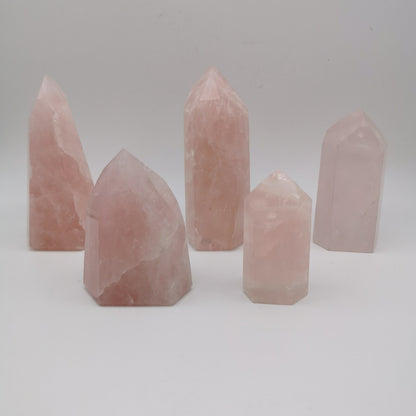 Lot de 5 Pointes Quartz Rose n°5