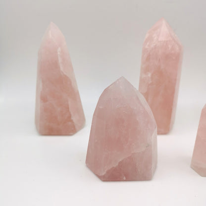 Lot de 5 Pointes Quartz Rose n°5