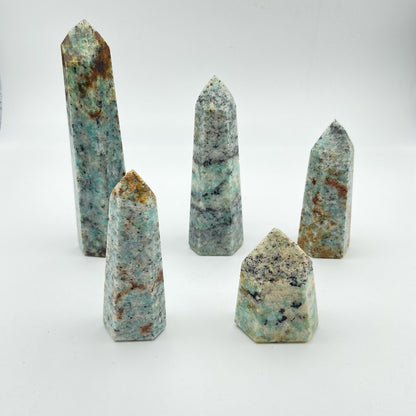 Lot de 5 Pointes Amazonite n°1