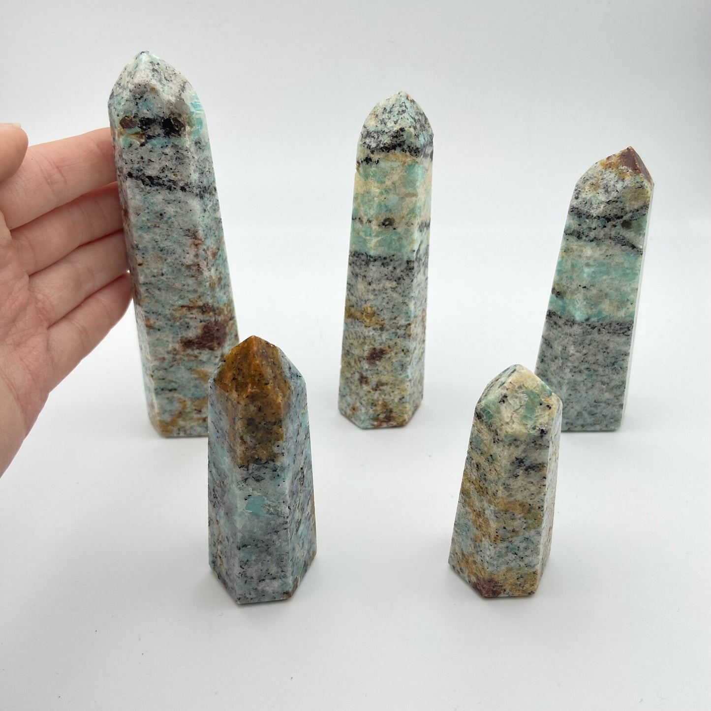 Lot de 5 Pointes Amazonite n°4