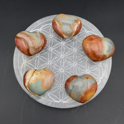 Petit Coeur - Jaspe Polychrome - Taille M