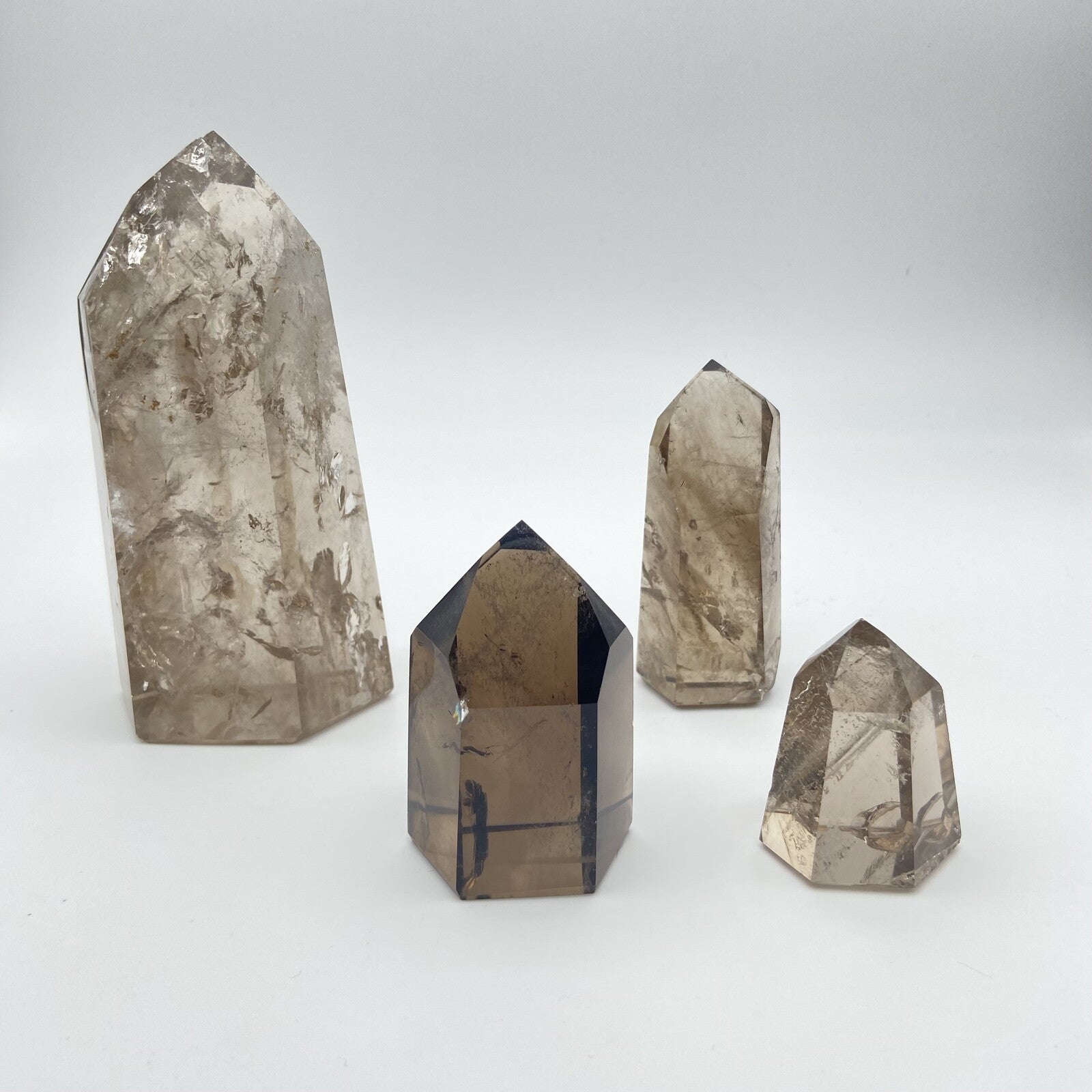 Lot de 4 Pointes Quartz Fumé n°1