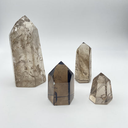 Lot de 4 Pointes Quartz Fumé n°1