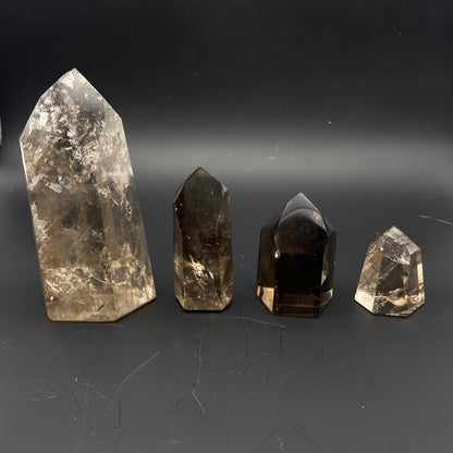 Lot de 4 Pointes Quartz Fumé n°1