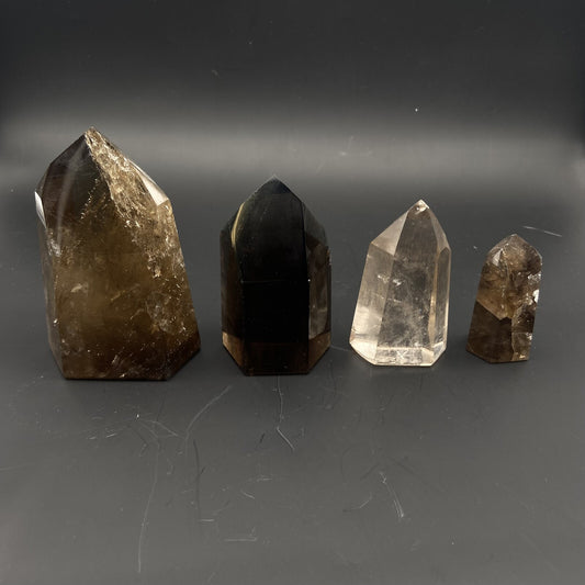 Lot de 4 Pointes Quartz Fumé n°2