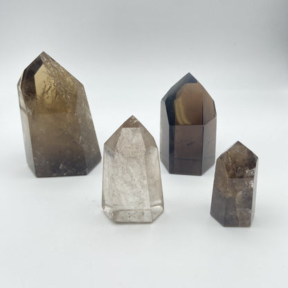 Lot de 4 Pointes Quartz Fumé n°2