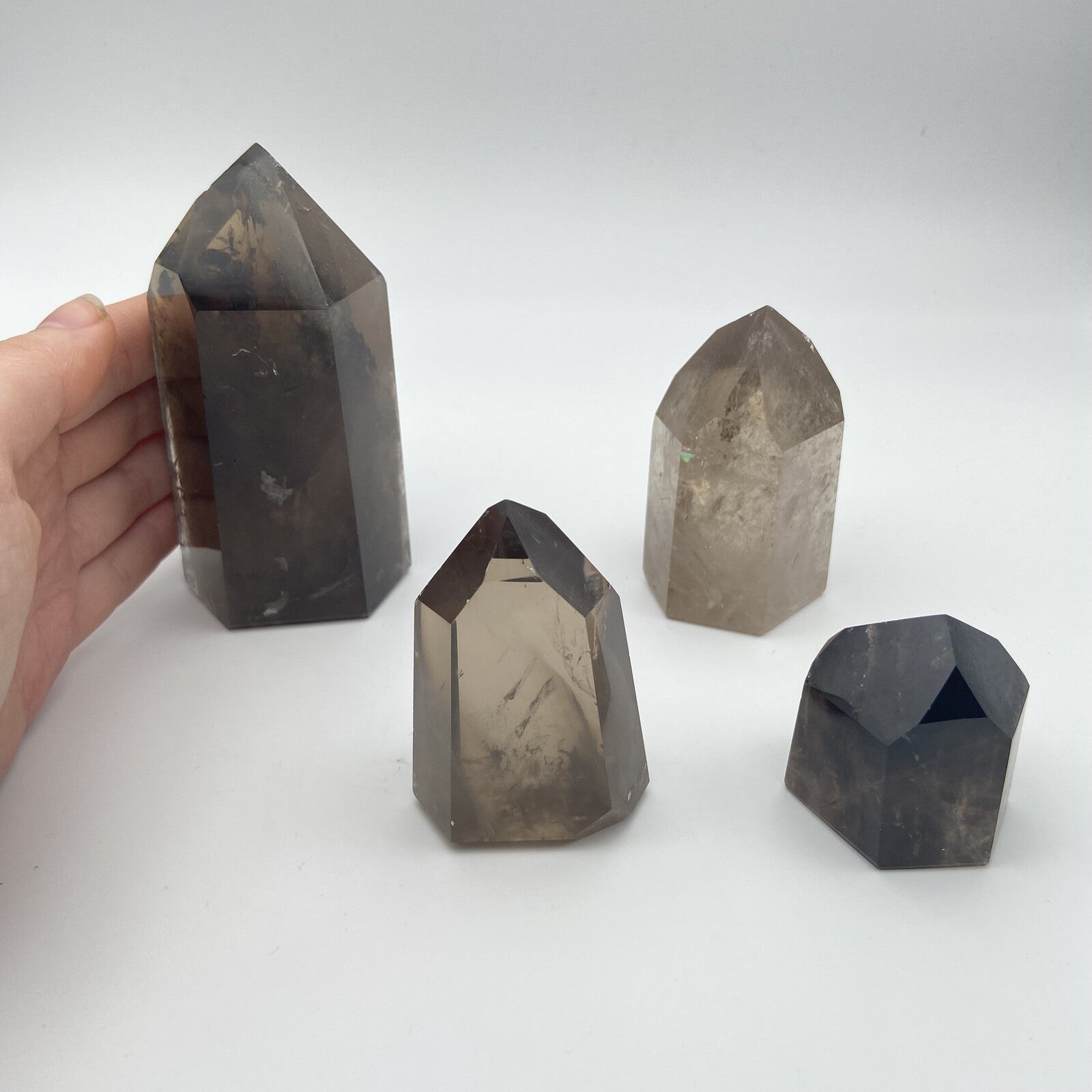 Lot de 4 Pointes Quartz Fumé n°3