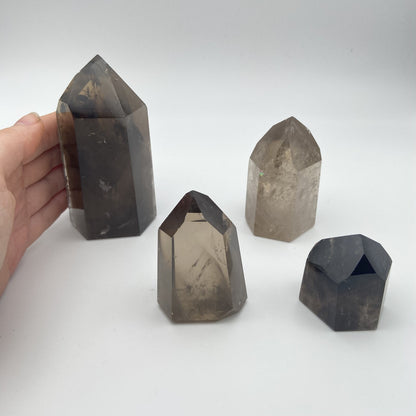 Lot de 4 Pointes Quartz Fumé n°3