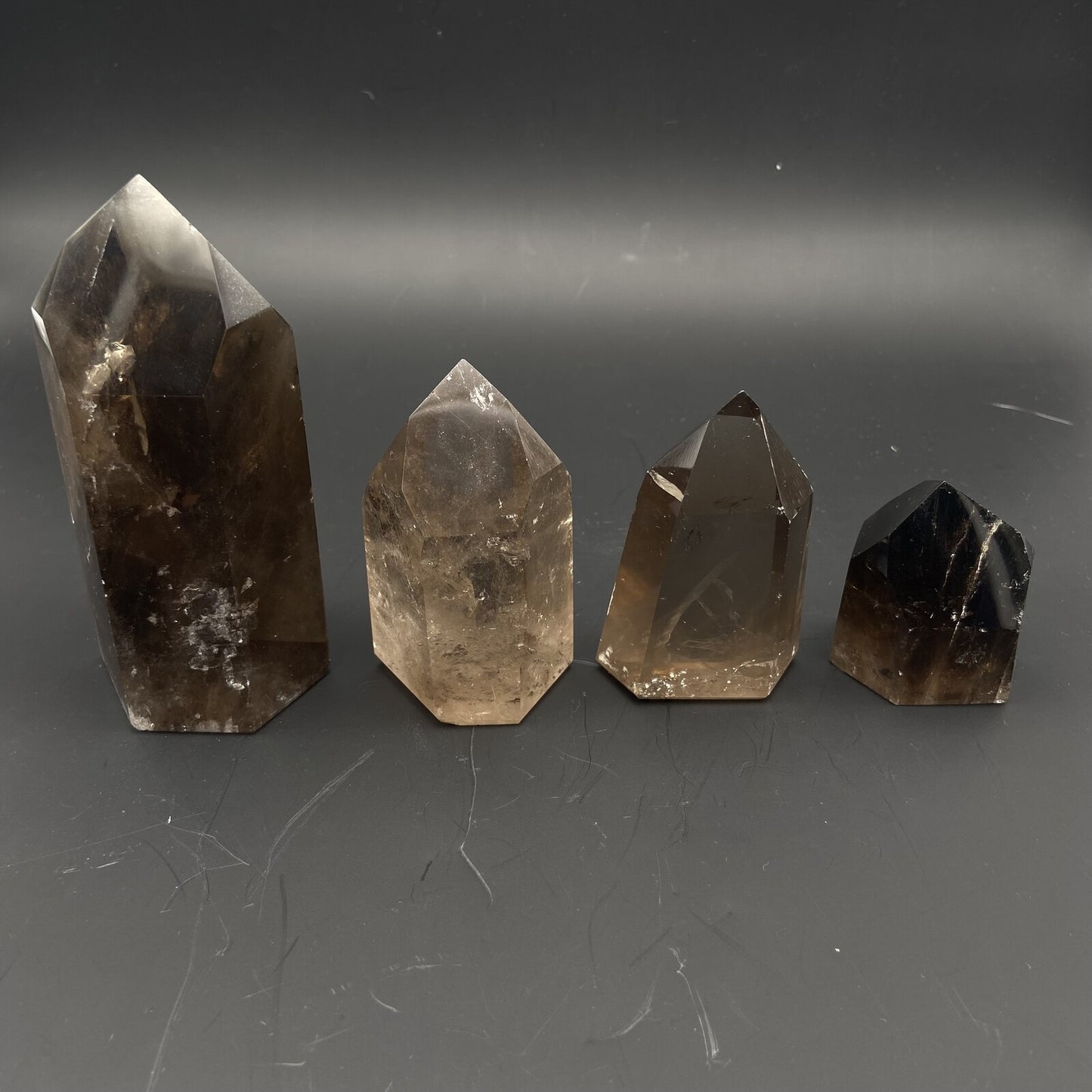 Lot de 4 Pointes Quartz Fumé n°3