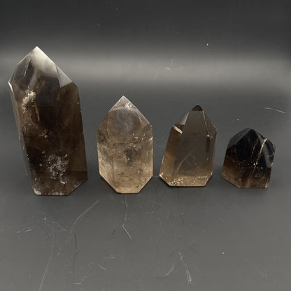 Lot de 4 Pointes Quartz Fumé n°3