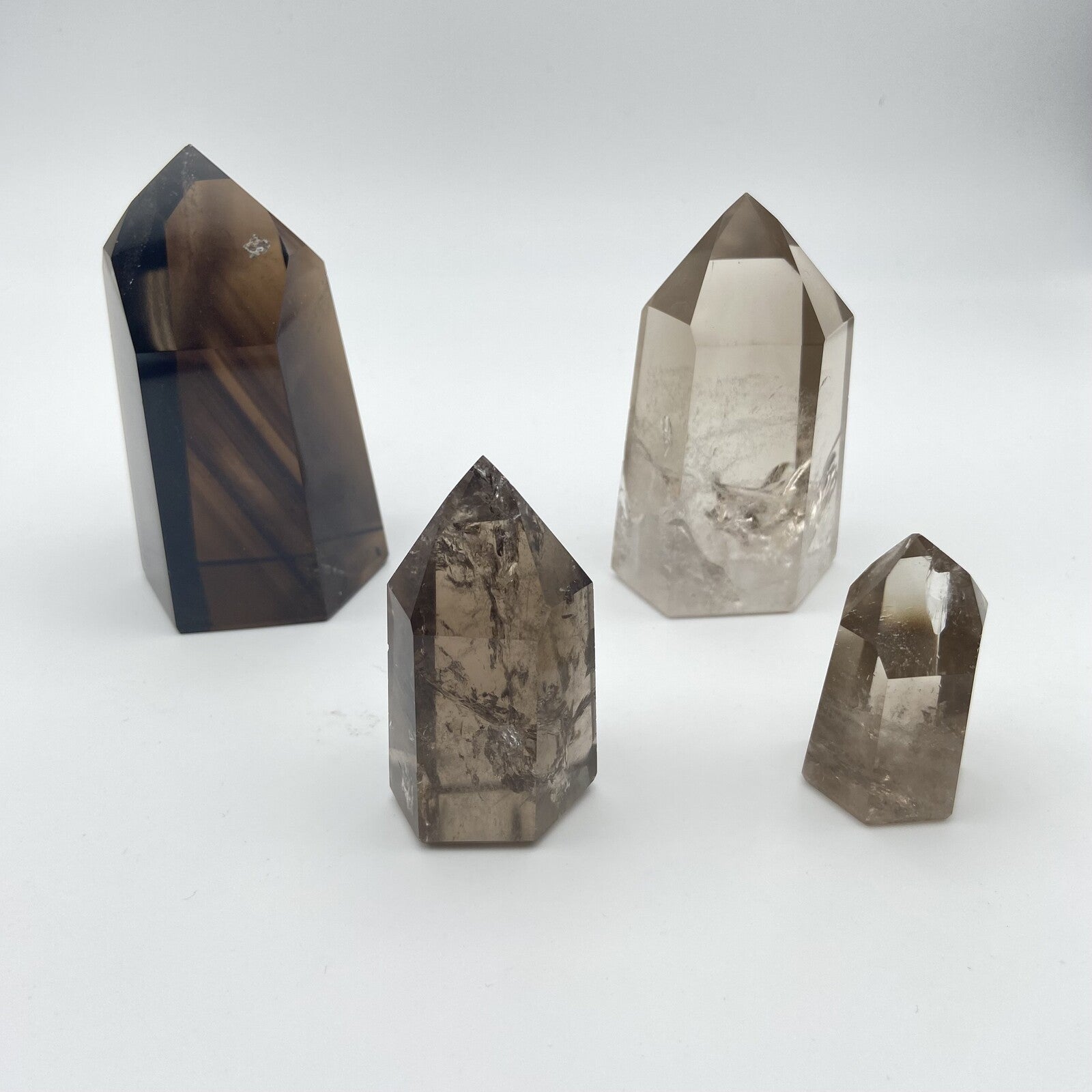 Lot de 4 Pointes Quartz Fumé n°4