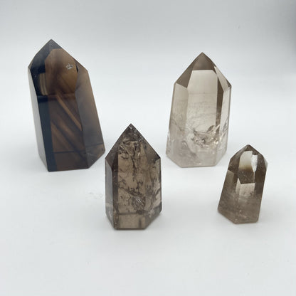 Lot de 4 Pointes Quartz Fumé n°4