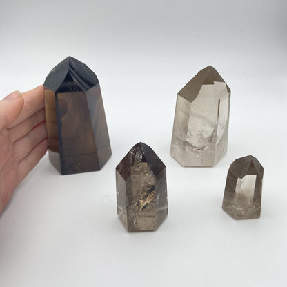Lot de 4 Pointes Quartz Fumé n°4