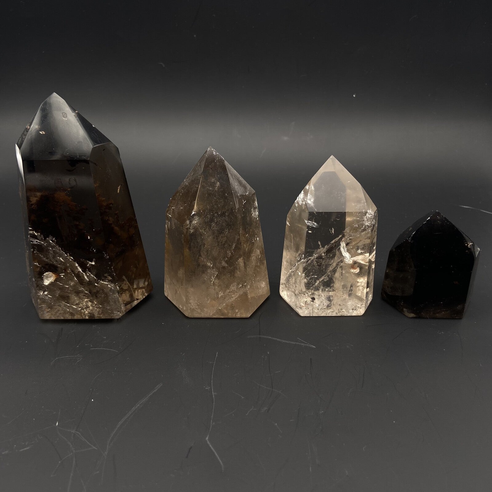Lot de 4 Pointes Quartz Fumé n°5
