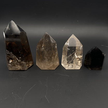 Lot de 4 Pointes Quartz Fumé n°5