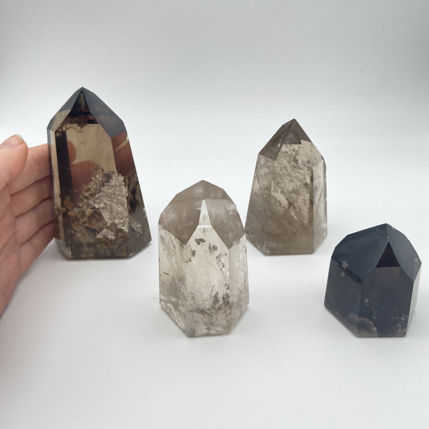 Lot de 4 Pointes Quartz Fumé n°5