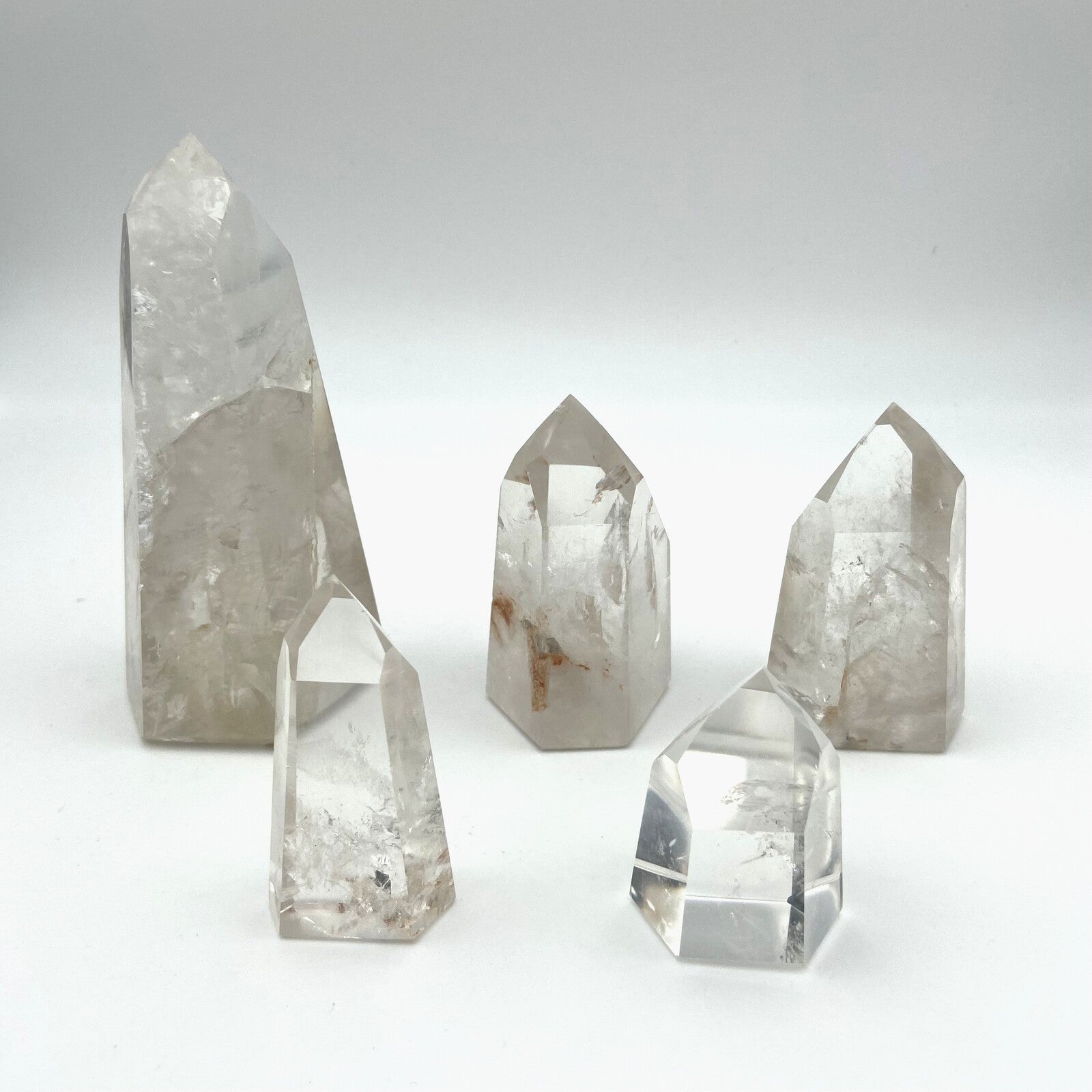 Lot de 5 Pointes Cristal de Roche n°2