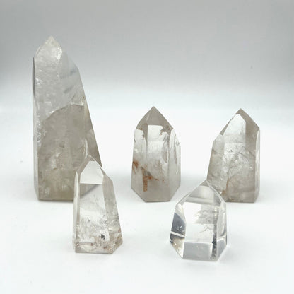 Lot de 5 Pointes Cristal de Roche n°2