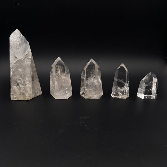 Lot de 5 Pointes Cristal de Roche n°2