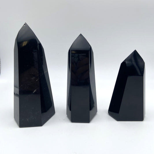 Lot de 3 Pointes Obsidienne Noire n°2