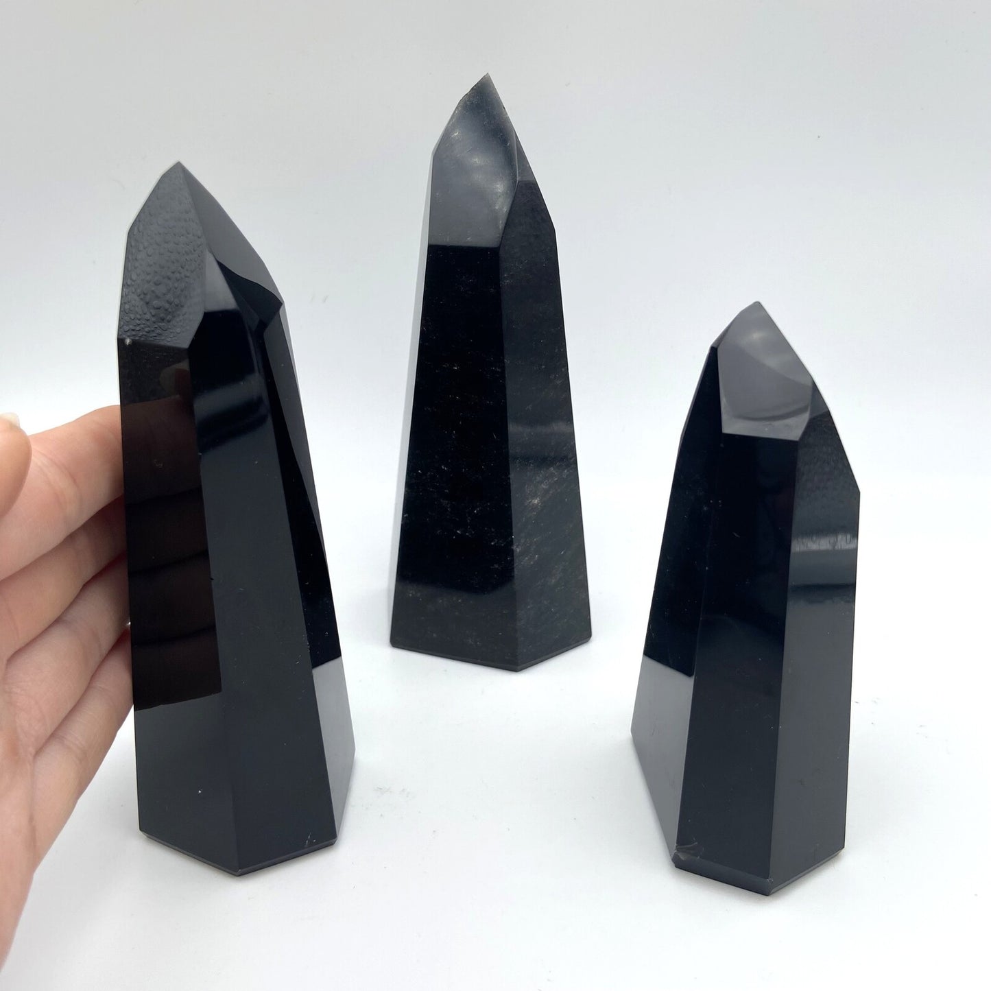 Lot de 3 Pointes Obsidienne Noire n°2
