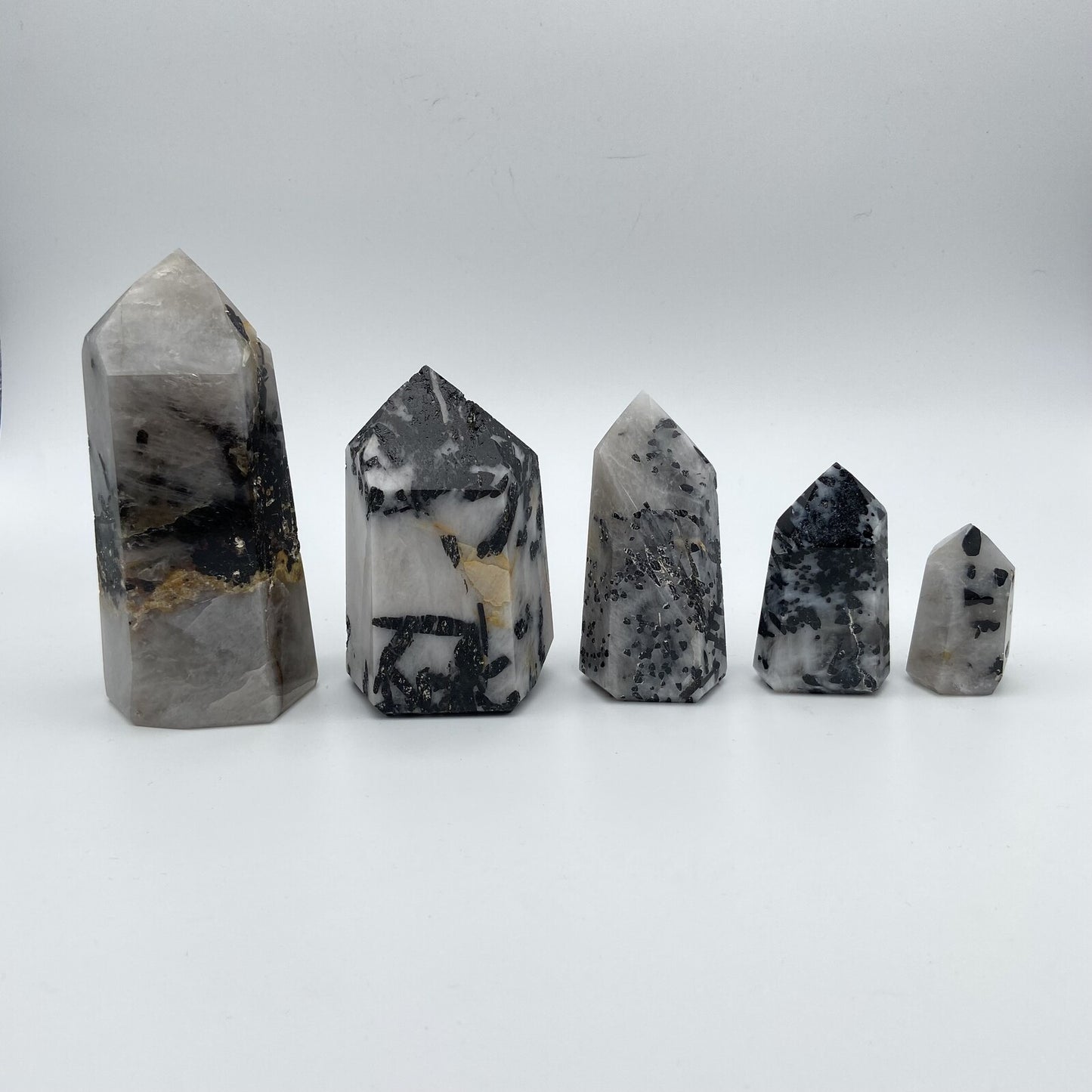 Lot de 5 Pointes Tourmaline / Quartz n°1