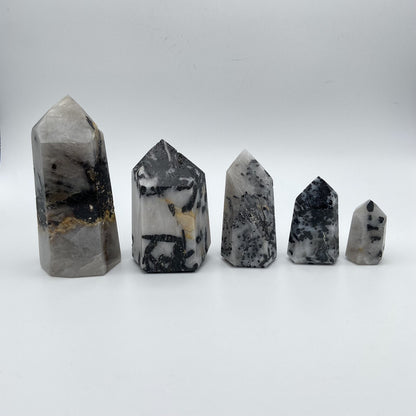 Lot de 5 Pointes Tourmaline / Quartz n°1