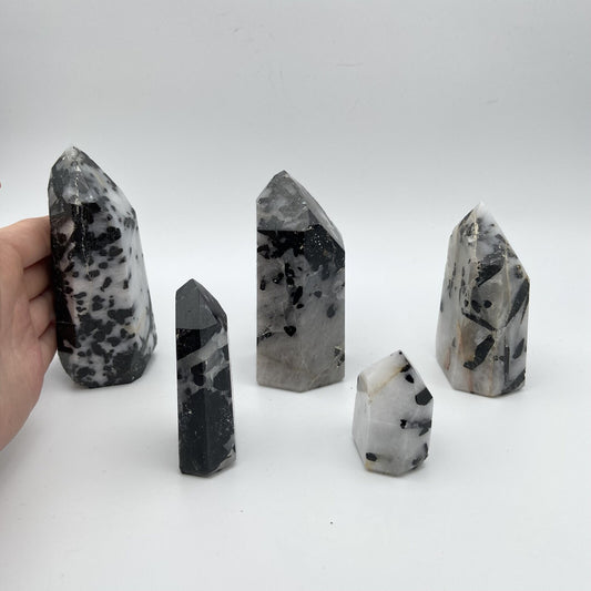 Lot de 5 Pointes Tourmaline / Quartz n°4
