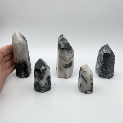 Lot de 5 Pointes Tourmaline / Quartz n°5