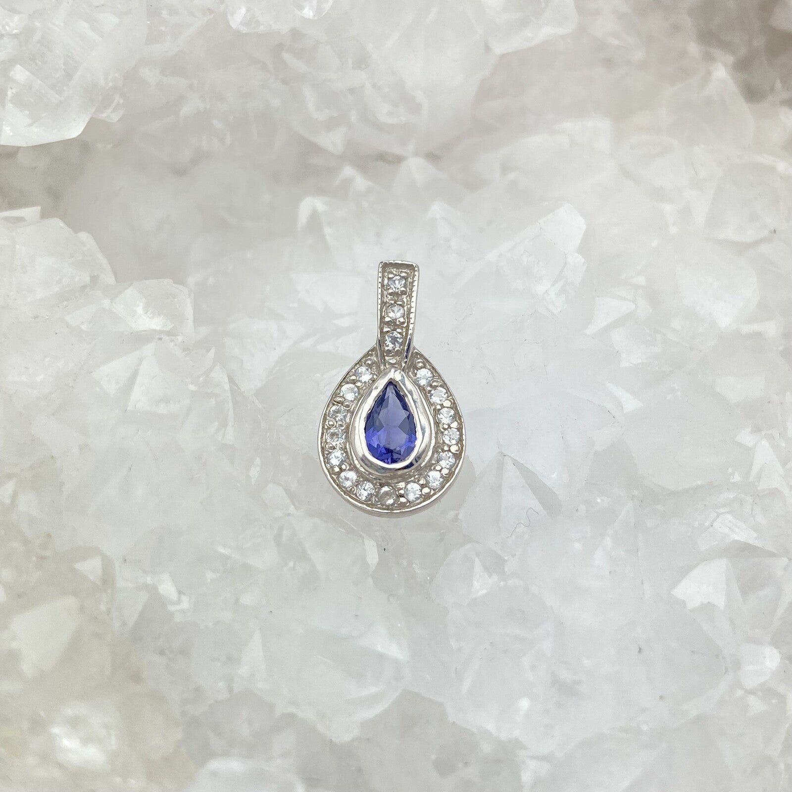 Pendentif Argent - Iolite poire