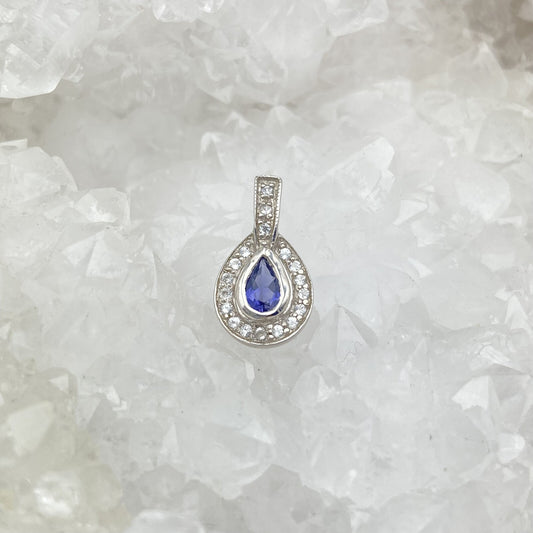 Pendentif Argent - Iolite poire