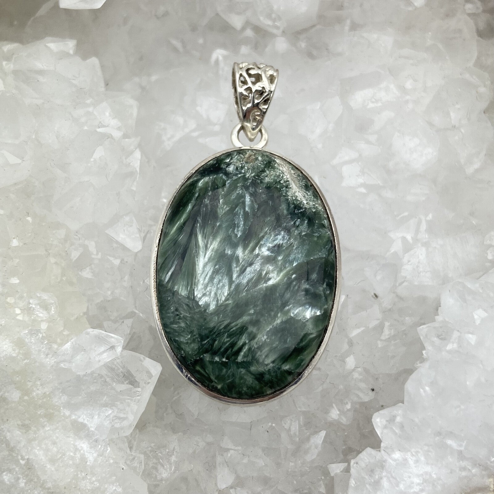 Lot de 3 Pendentifs Argent - Séraphinite n°1