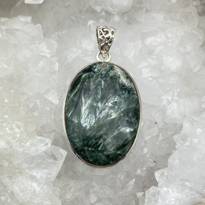 Lot de 3 Pendentifs Argent - Séraphinite n°1