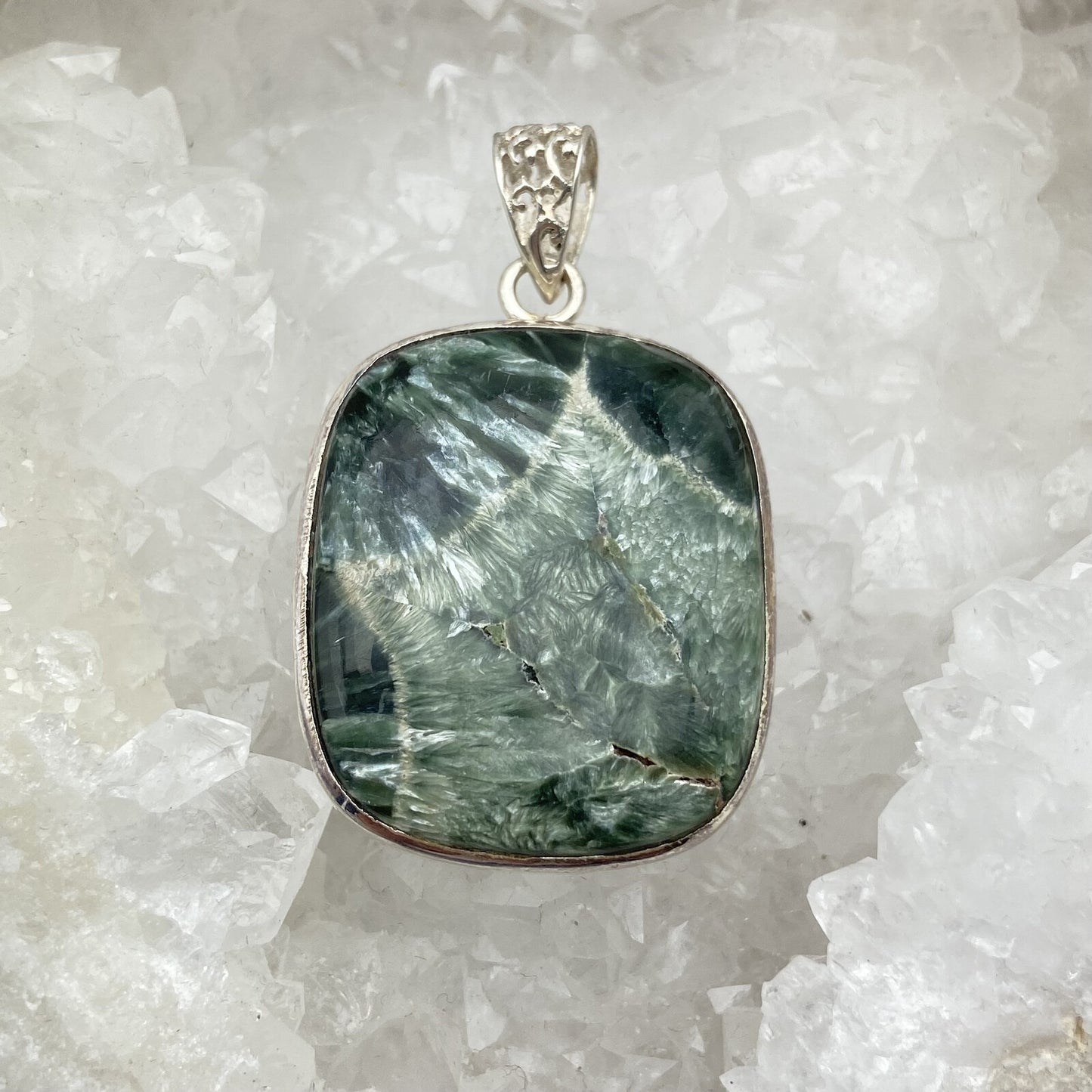 Lot de 3 Pendentifs Argent - Séraphinite n°1