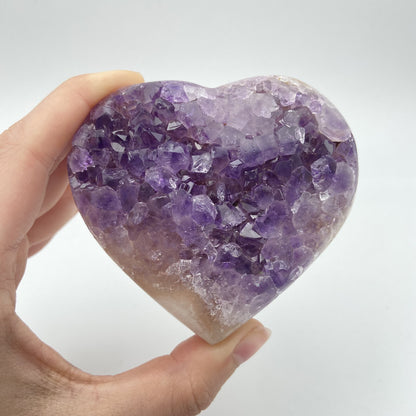 Lot de 3 Coeurs - Améthyste n°1 - 570 g