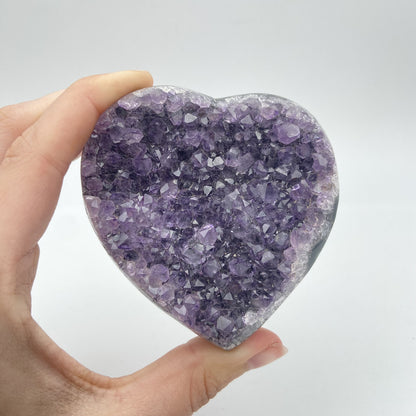 Lot de 3 Coeurs - Améthyste n°1 - 570 g