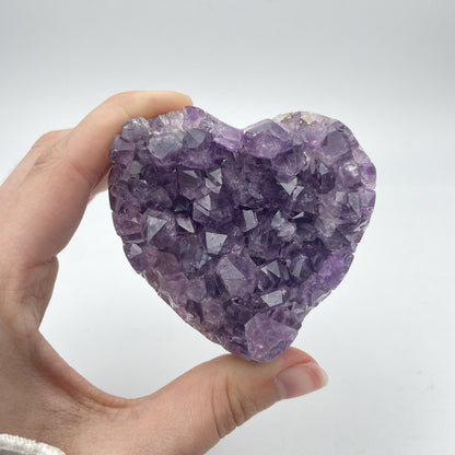 Lot de 3 Coeurs - Améthyste n°4 - 820 g