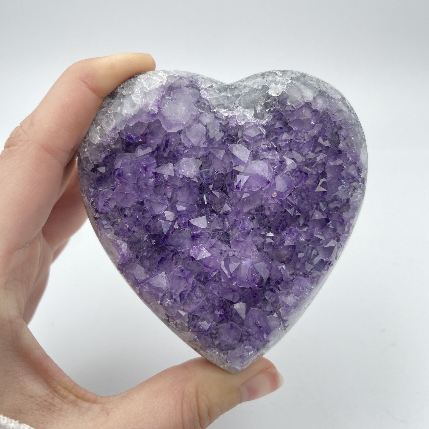 Lot de 3 Coeurs - Améthyste n°4 - 820 g