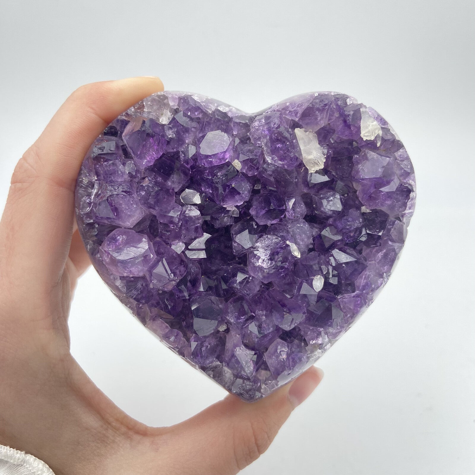 Lot de 3 Coeurs - Améthyste n°4 - 820 g