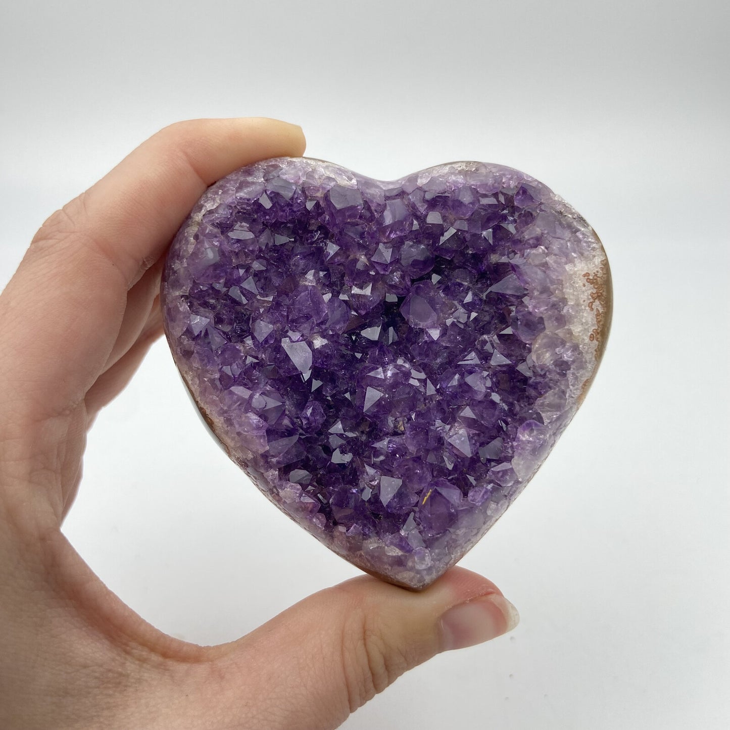 Lot de 3 Coeurs - Améthyste n°5 - 970 g