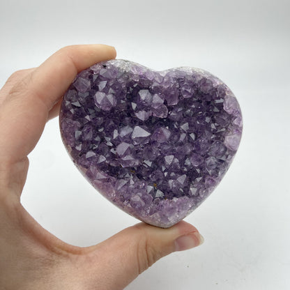Lot de 3 Coeurs - Améthyste n°7 - 820 g
