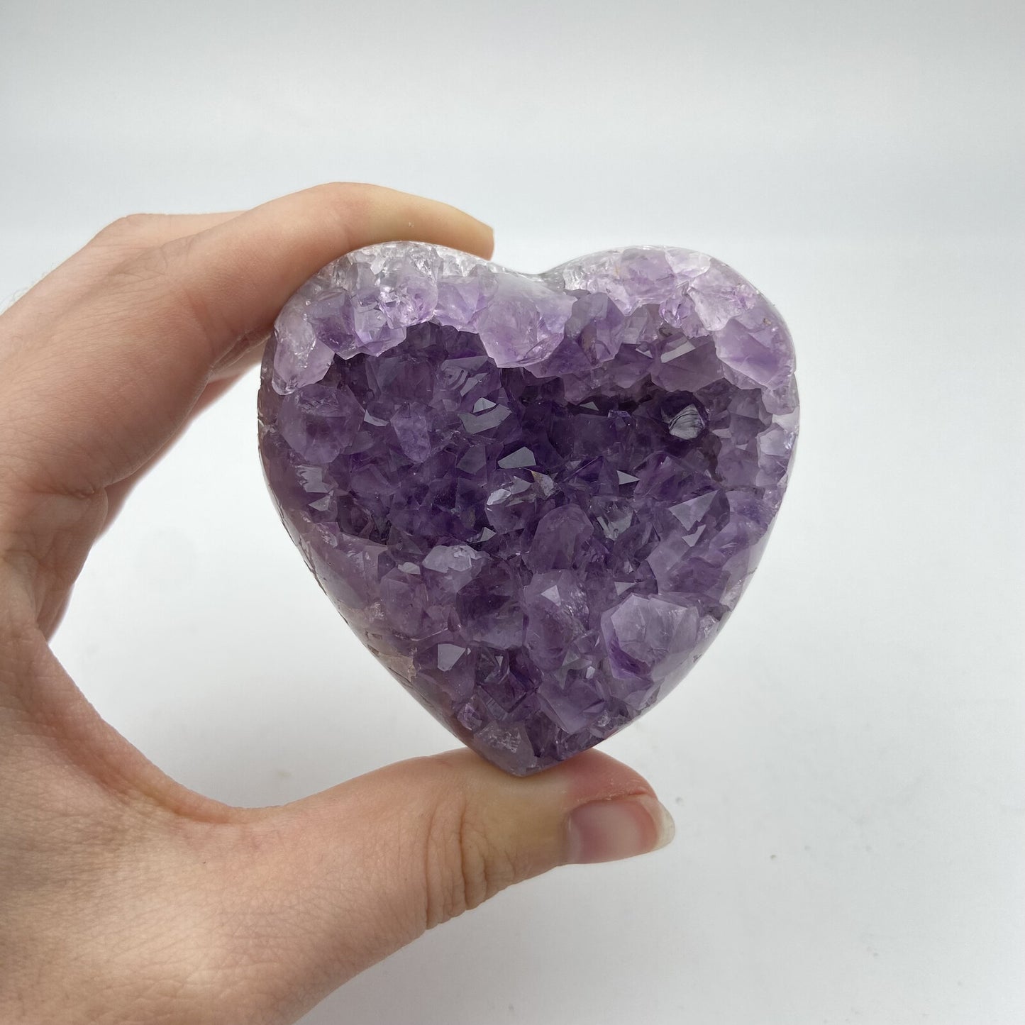 Lot de 3 Coeurs - Améthyste n°7 - 820 g
