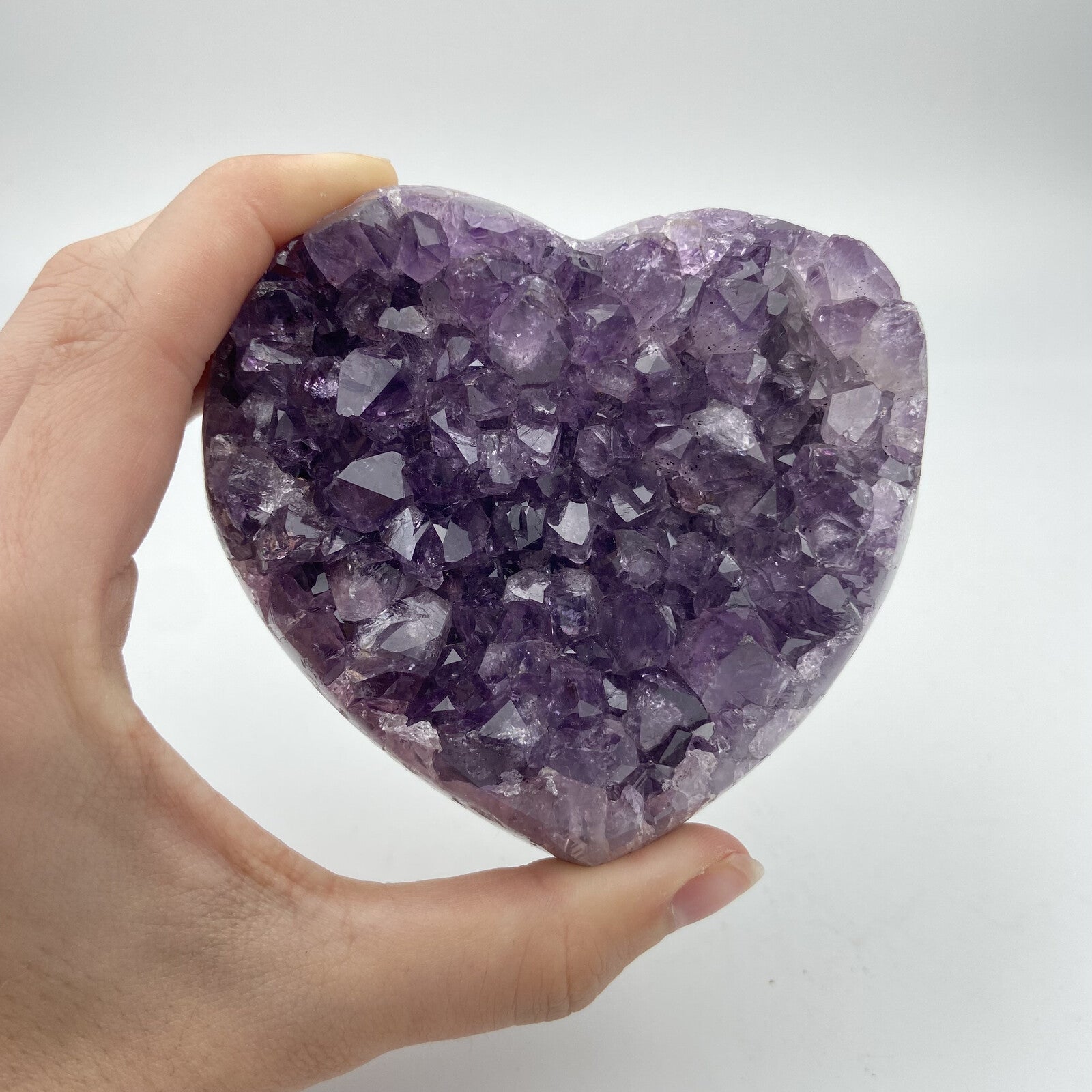 Lot de 3 Coeurs - Améthyste n°7 - 820 g