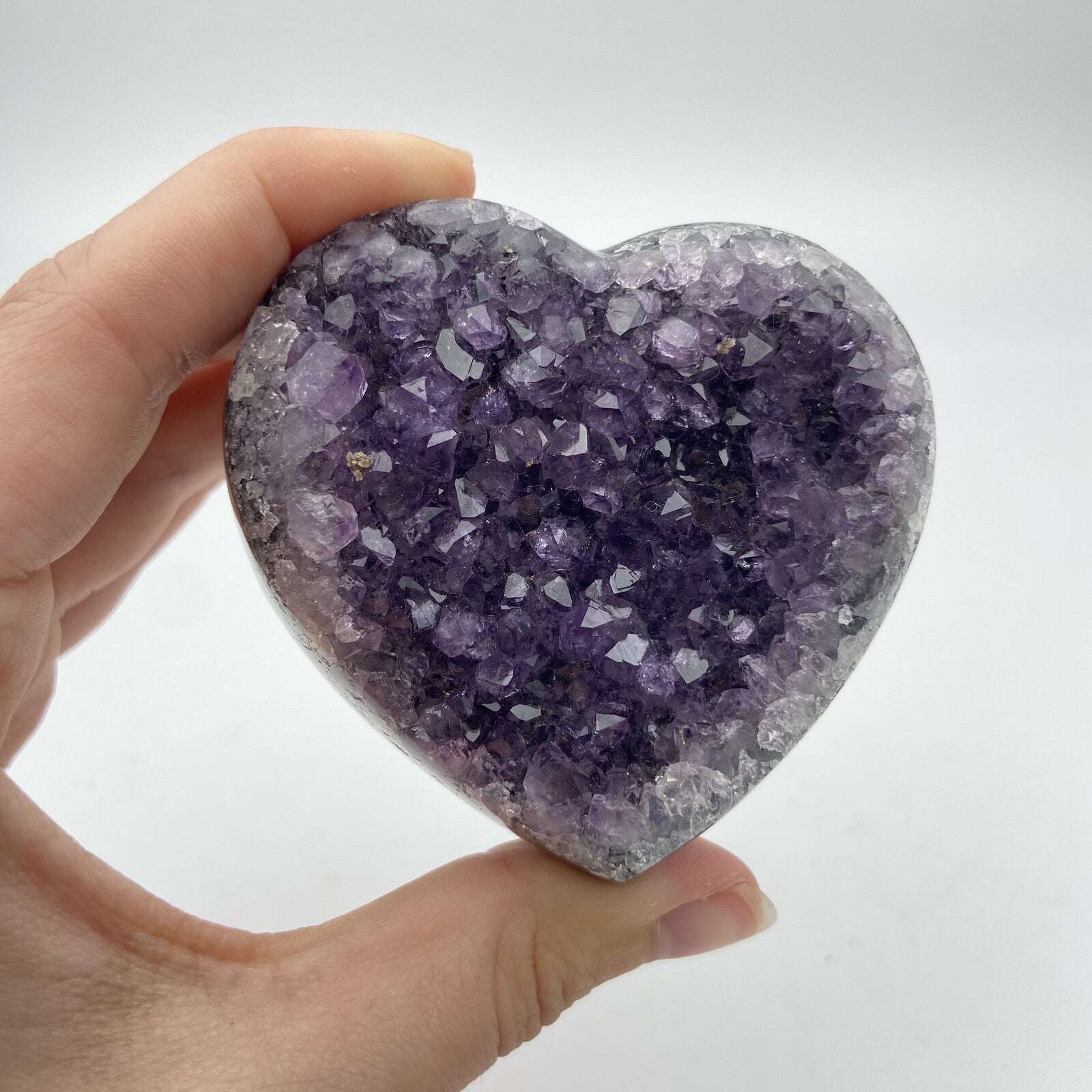 Lot de 3 Coeurs - Améthyste n°8 - 750 g