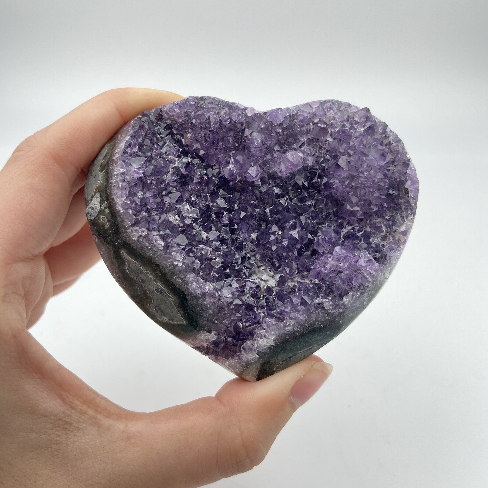 Lot de 3 Coeurs - Améthyste n°8 - 750 g