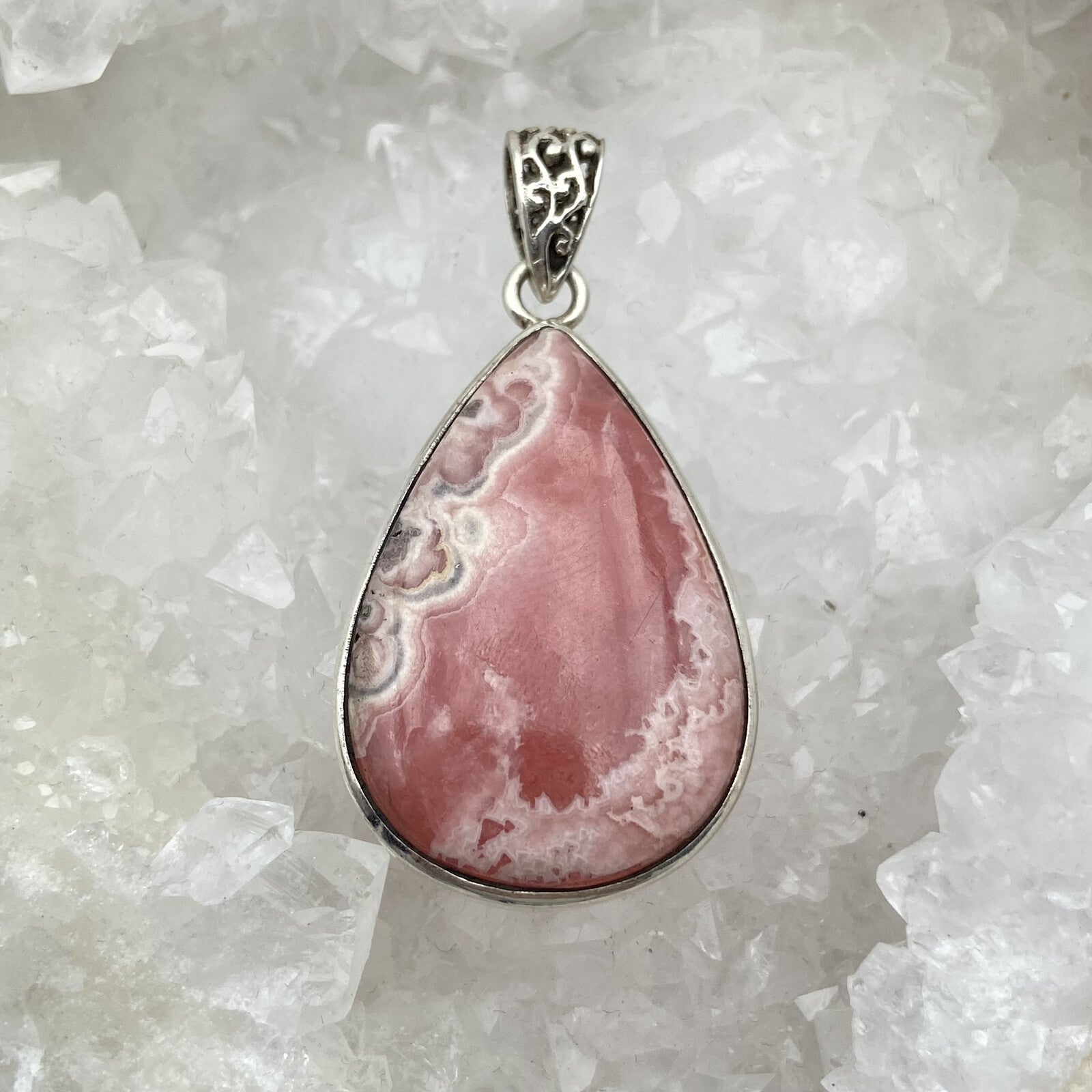 Lot de 3 Pendentifs Argent - Rodhocrosite n°1