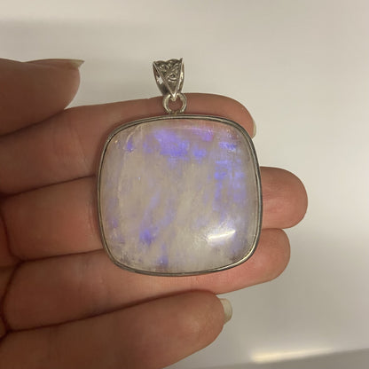 Lot de 3 Pendentifs Argent - Labradorite Blanche n°1