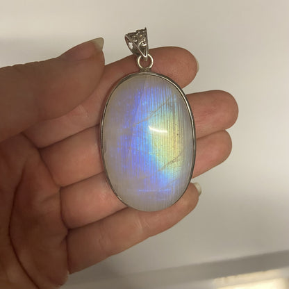 Lot de 3 Pendentifs Argent - Labradorite Blanche n°1