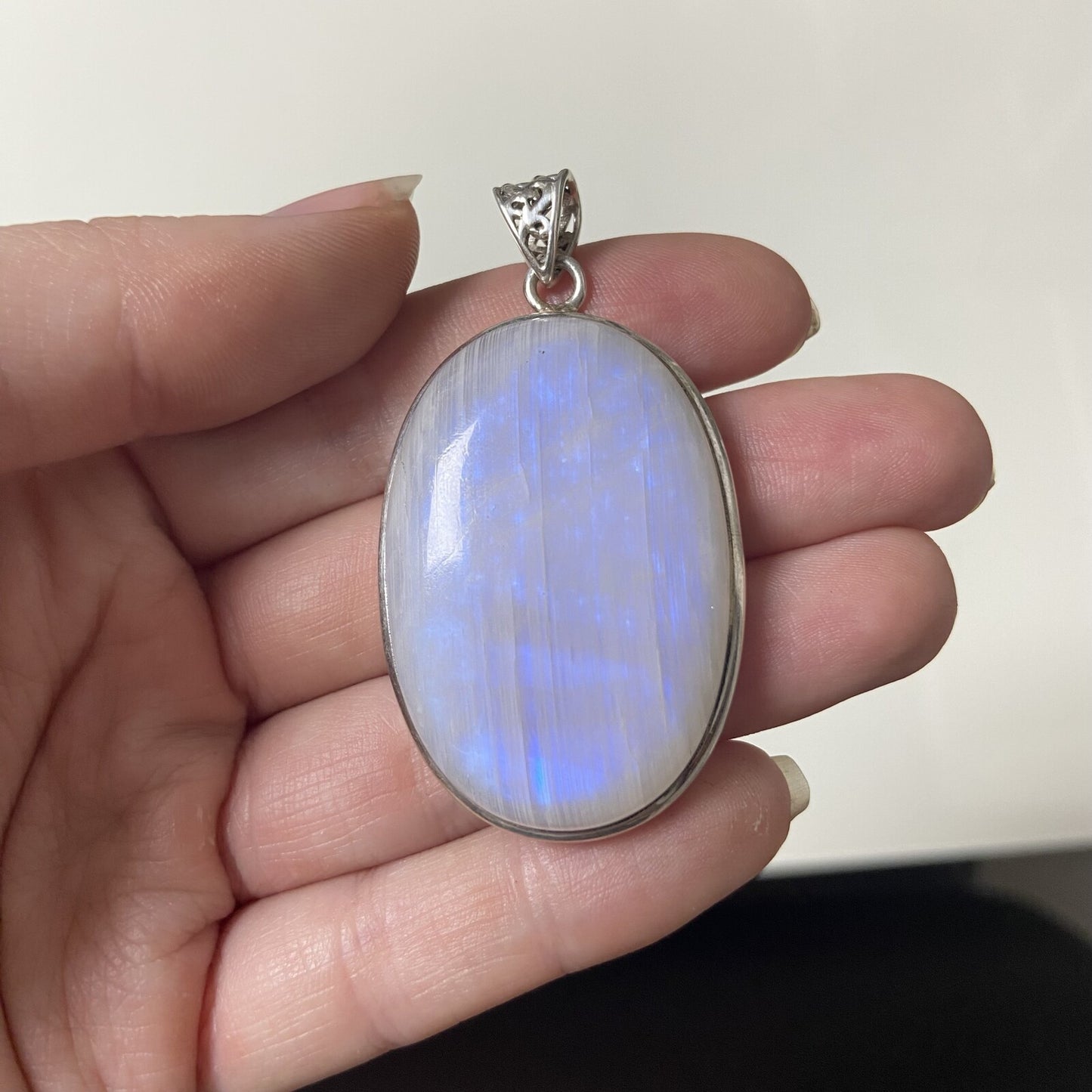 Lot de 2 Pendentifs Argent - Labradorite Blanche n°2